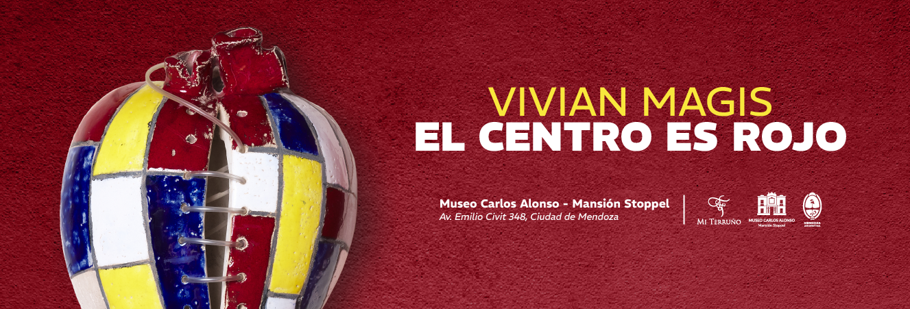 Texto: Muestra EL CENTRO ES ROJO imagen: Corazón